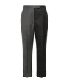 Thom Browne Tapered-leg Wool Trousers In Black