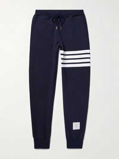 Thom Browne Classic Loopback 4-bar Track Pants In Blue