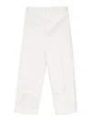 Thom Browne Pressed-crease Tapered Trousers In White