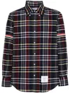 THOM BROWNE TARTAN-CHECK FLANNEL SHIRT