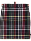 Thom Browne Tartan-check Wool Miniskirt In Blue