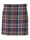 Thom Browne Tartan-check Wool Miniskirt