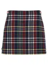Thom Browne Checked Grosgrain-trimmed Wool-twill Mini Skirt