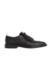 Thom Browne Tassel-trim Leather Brogues In Black