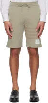 Thom Browne Taupe Classic Loopback 4-bar Shorts In 265 Beige
