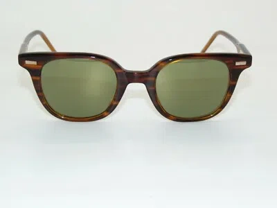 Pre-owned Thom Browne Tb-405-b-t-wlt Walnut/gold Mirror Authentic 47mm Sunglasses In Green W/ Gold Flash Mirror