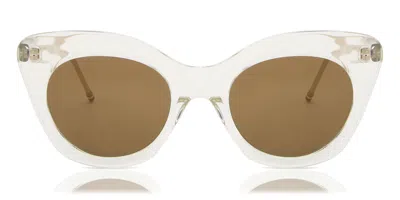 Thom Browne Thom Marronie Tb-508 C-clr Occhiali Da Sole Chiari Per Donna In Transparent