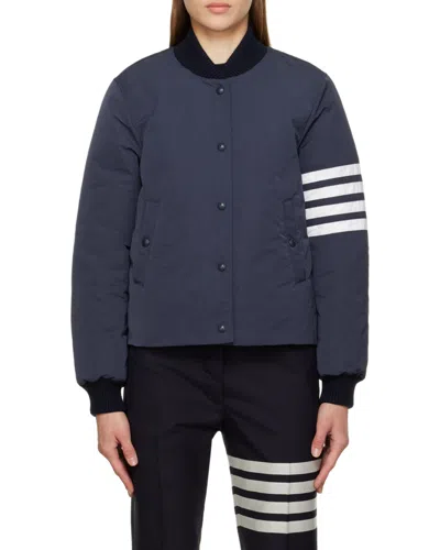 Thom Browne Tech Faille 4 Striped Down Jacket In Multi