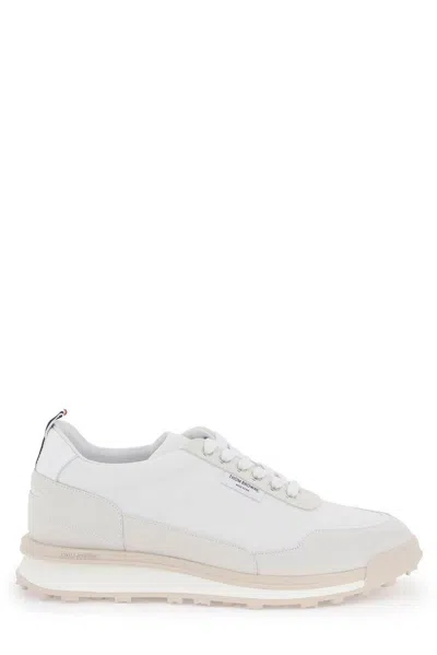 Thom Browne Tech Lace-up Runner Sneakers In White