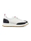 Thom Browne Tech Runner In Fine Kid Suede In White