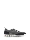Thom Browne Flannel Sneakers With Iconic Tricolor Detail