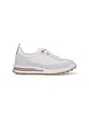 Thom Browne Mesh Low-top Sneakers With Red And Blue In White