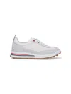 Thom Browne Mesh Low-top Sneakers With Red And Blue In Multi
