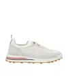 Thom Browne White Textile Tech Runner Sneakers In White