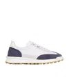 Thom Browne Tech Runner In Fine Kid Suede In White
