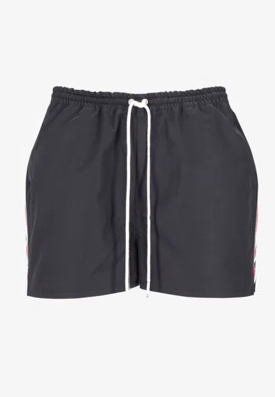 Thom Browne Tech Track Shorts In Blue