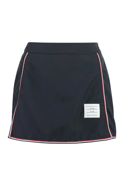Thom Browne Woman Mini Skirt Midnight Blue Size 6 Polyester