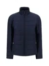 Thom Browne Quilted Puffer Jacket With 4-bar Insert In Blue