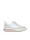 Thom Browne White Textile Tech Runner Sneakers In White