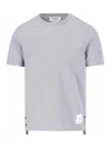 Thom Browne T-shirt With Iconic Bands In Grey