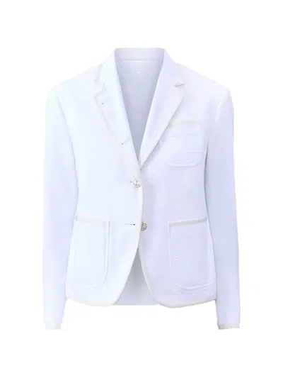 Thom Browne Textured Blazer In White