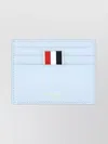 Thom Browne Textured Leather Card Holder In Blue
