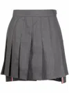 Thom Browne Step-hem Pleated Skirt In Med Grey