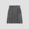 Thom Browne Thigh Length Dropped Back Pleated Skirt In Med Grey