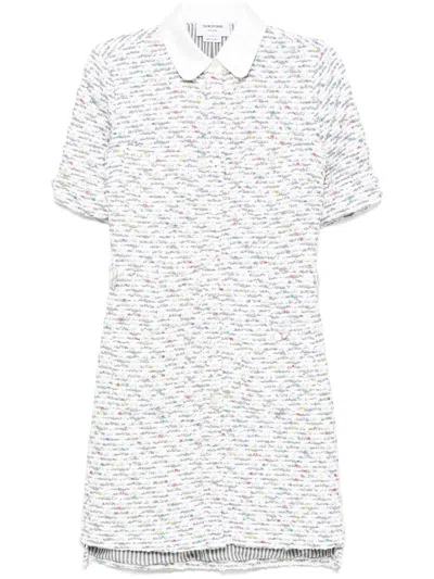 Thom Browne Thigh Length Patch Pocket Dress In 035 Med Grey