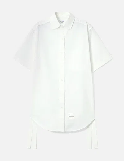 Thom Browne Thigh Length S/s Supersized Shirt Dress In Brown