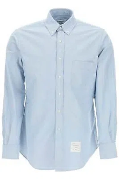 Pre-owned Thom Browne Thom Brown E Shirt Button-down Cotton Oxford Mwl010ef0313 Azure Sz.1 480
