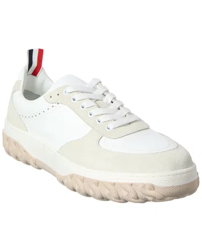 Thom Browne Thom Brown Leather & Canvas Sneakers In White