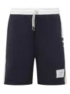 Thom Browne 4-bar Stripes Track Shorts In Blue