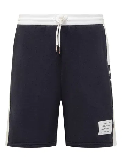 THOM BROWNE THOM BROWNE THOM BROWNE BLUE COTTON SHORTS