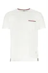 Thom Browne White Classic Crew Neck Cotton T-shirt In White