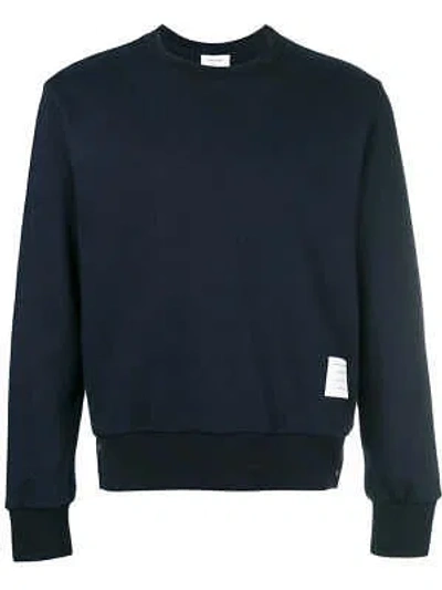 Pre-owned Thom Browne Mjt085a Man Blue Sweaters 100% Original