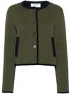 Thom Browne Herringbone Quilted-jacquard Cardigan