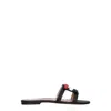 Thom Browne Bow-detailed Pebbled-leather Sandals In Black