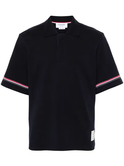 THOM BROWNE THOM E MEN'S T-SHIRTS AND POLOS BLUE