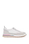 Thom Browne White Textile Tech Runner Sneakers In White