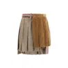 Thom Browne Pleated Miniskirt In Multi