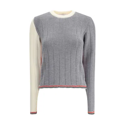 Thom Browne Virgin Wool Sweater In Gray