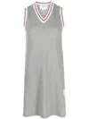 Thom Browne Cotton Pique Tennis Dress In Grey