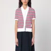 Thom Browne Thom E Women's Striped Cardigan In Linen