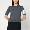 Thom Browne 4 Bar Stripes Fine-knit T-shirt