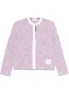 Thom Browne Women's Rwb Cotton Cardigan | Size 44 | Fjt367a In Multi