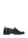 Thom Browne Varsity Patent-leather Penny Loafers In Black