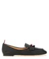 Thom Browne Grain Leather 3bow Loafer Black In Black