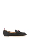 Thom Browne Grain Leather 3bow Loafer Black In Black