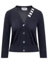 Thom Browne Thom E Women's Cotton 4-bar Card In Blue